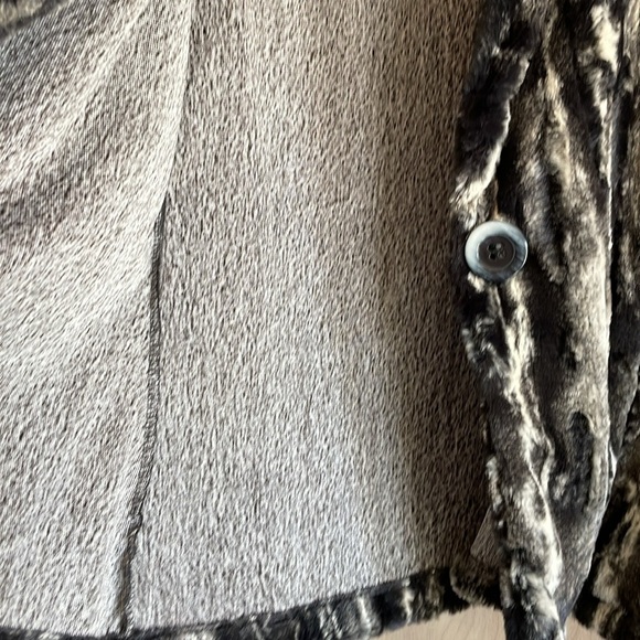 VINE STREET “Melange” Faux Fur Brown Cream Black Vest Sz: M - Picture 6 of 14